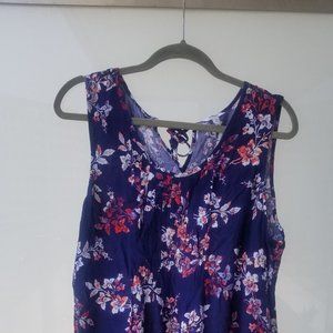 Navy Floral Dress